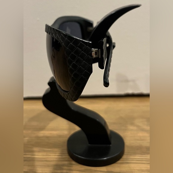 Vintage Bottega Veneta Matte Black  Intrecciato Sunglasses - Picture 2 of 8